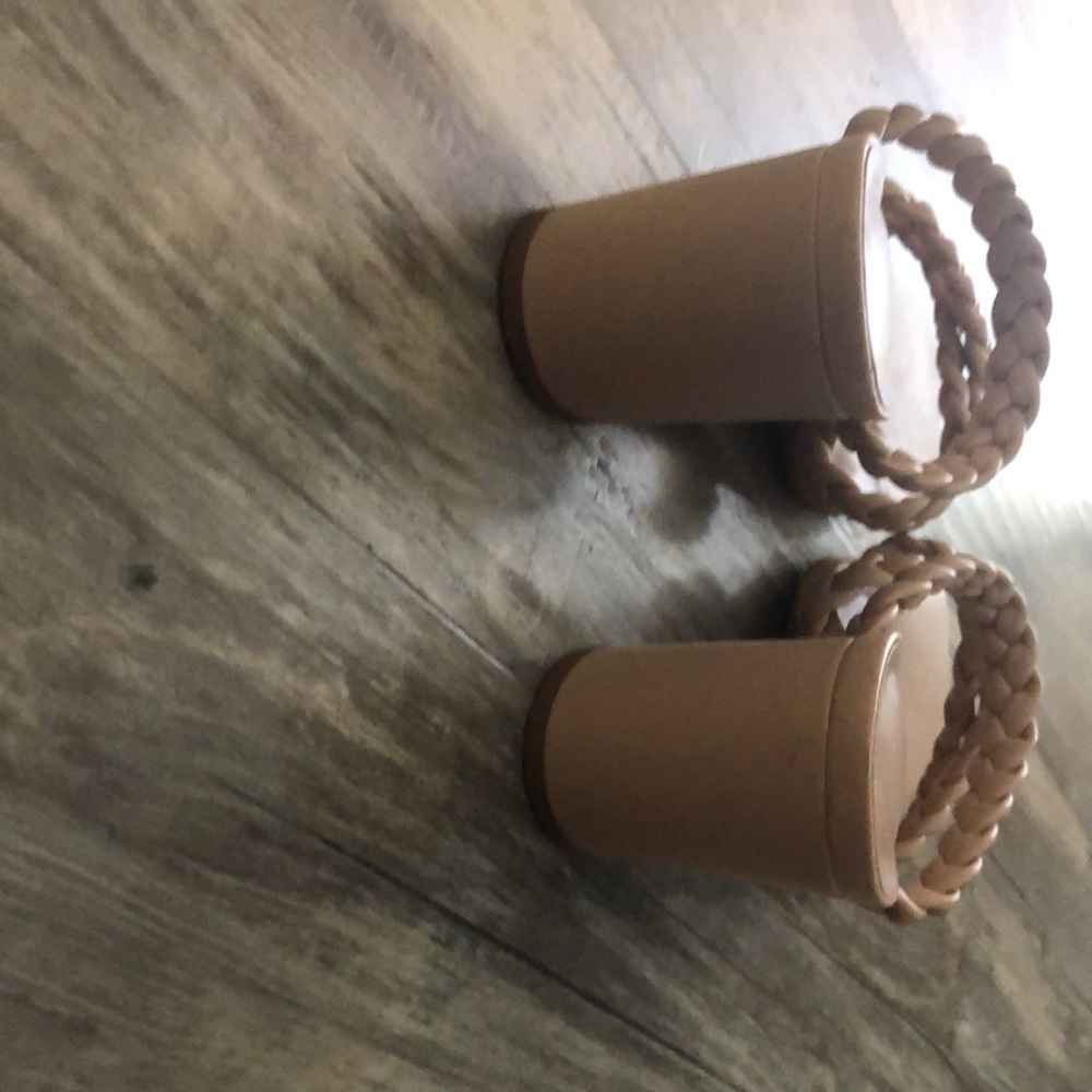 Kensie braided blush/nude heels​​ - Picture 4 of 5